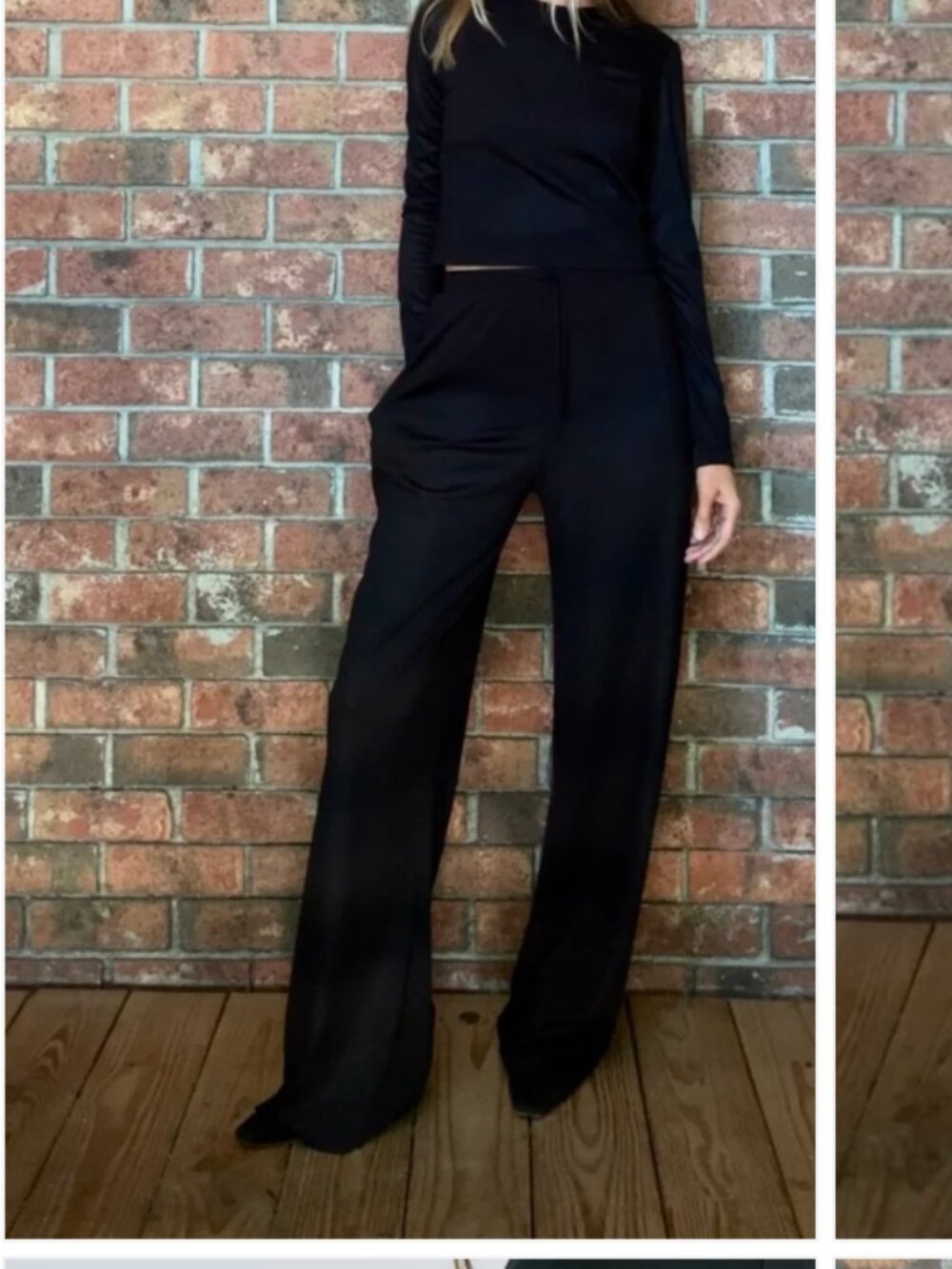Vincent James Leigh Wide Leg Pants Size Small in Black